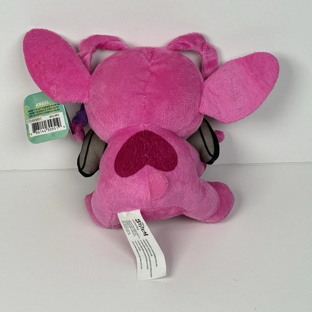 NWT Disney Lilo & Stitch Angel Pink Plush Small Stuffed Animal Just Play Barbell